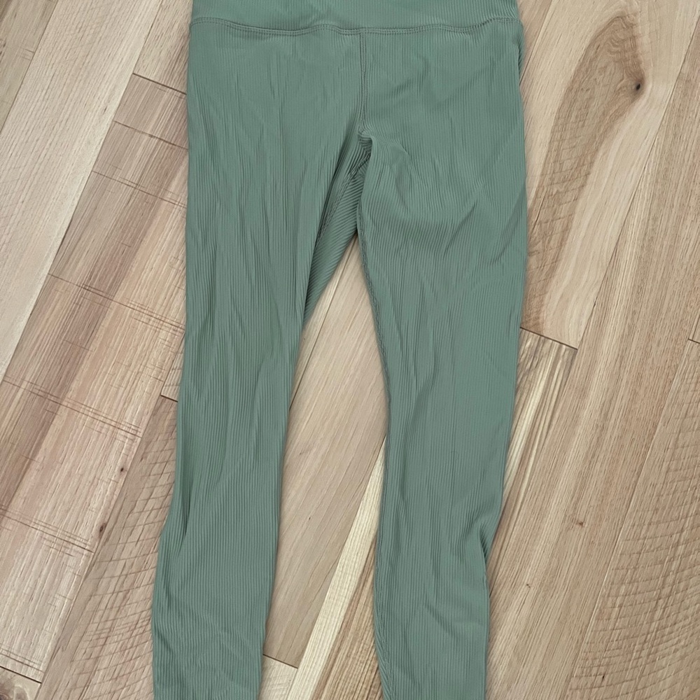 Athleta Green elation ribbed tight